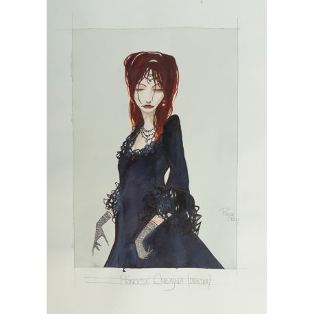 CROCI dessin original 11 : Princesse Cneajna ( Dracula )