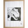 RICCIO dessin original Inktober Dinosaure 6