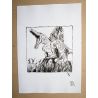 RICCIO dessin original Inktober Dinosaure 18