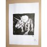 RICCIO dessin original Inktober Dinosaure 27