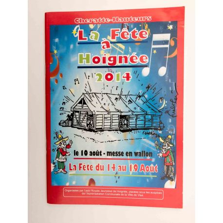 WALTHERY programme La Fête à Hoignée 2014 signé