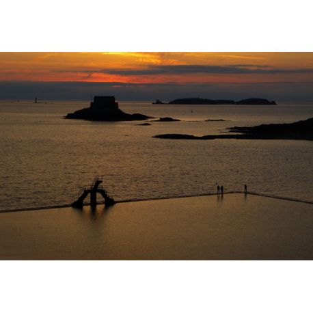 DECKERS Piscine de Bon-Secours à Saint-Malo, tirage A5 numéroté et signé