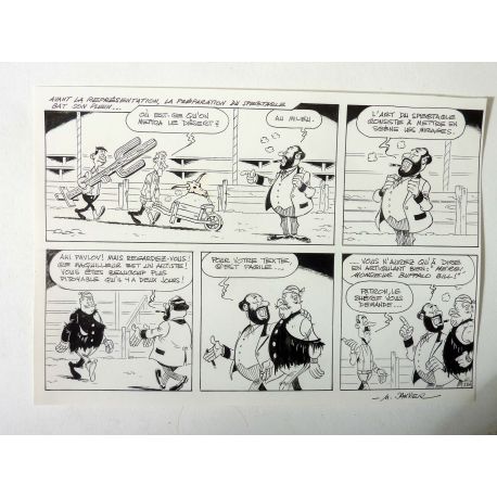 JANVIER planche originale Rantanplan Le chameau 28 A