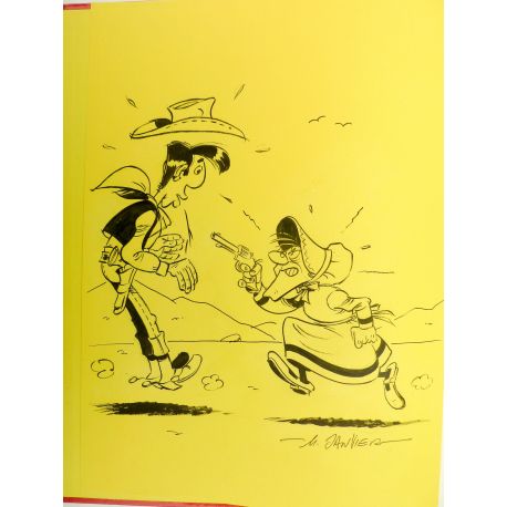 JANVIER dessin original dans Hors série Le Point Historia Lucky Luke Rantanplan a