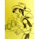JANVIER dessin original dans Hors série Le Point Historia Lucky Luke Rantanplan b