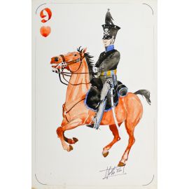 PAQUES J-M Cavalier napoléonien 9 de coeur Hussards de Brunswick