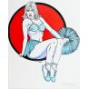 LEGEIN illustration pin up au rond rouge