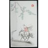 DREZE Alix en Chine, dessin original d'ex-libris